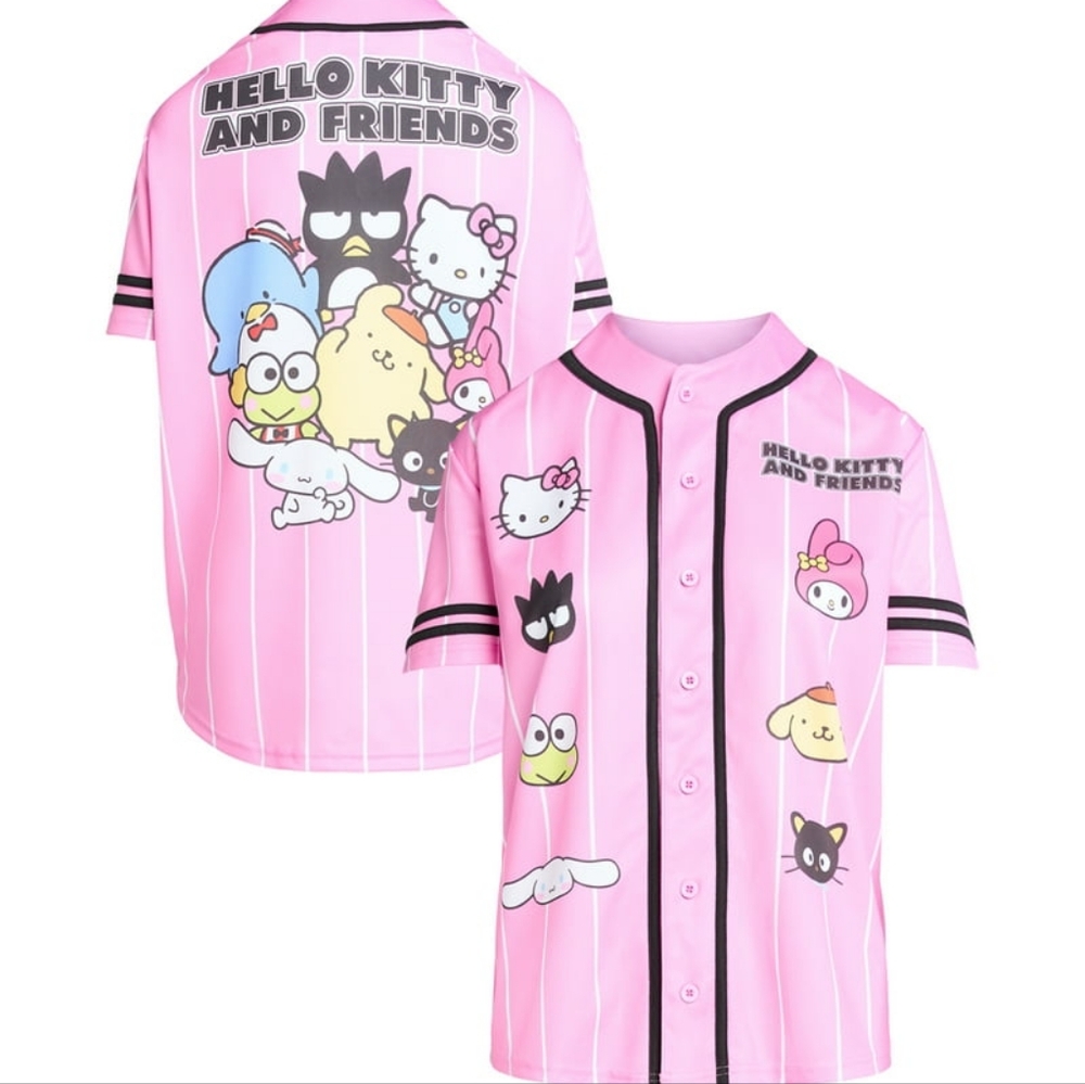 Hello Kitty Pink Button-Up Jersey